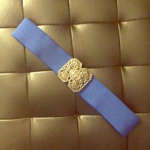 Vintage 80s Blue Belt